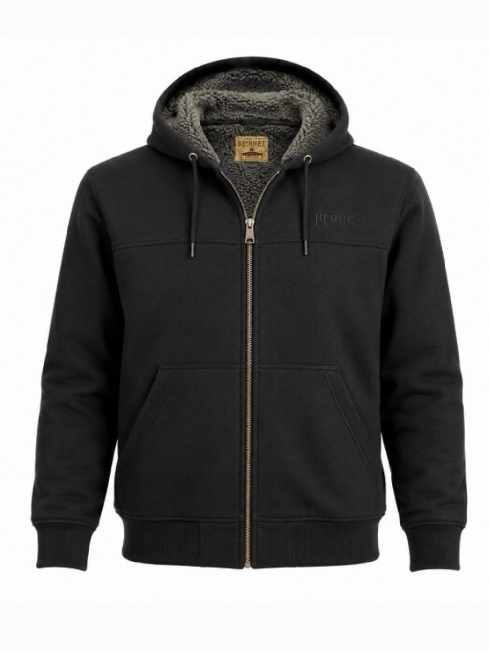 RedHead Black Sherpa-Lined Hooded Zip Jacket